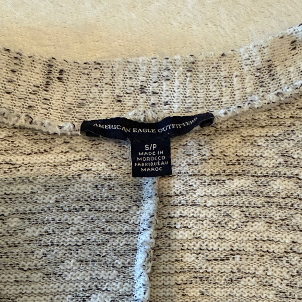 American Eagle Light Gray Button-Up Cardigan - image 2